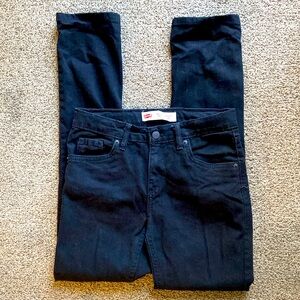 Levi’s performance 510 skinny black denim jeans boys Sz 14